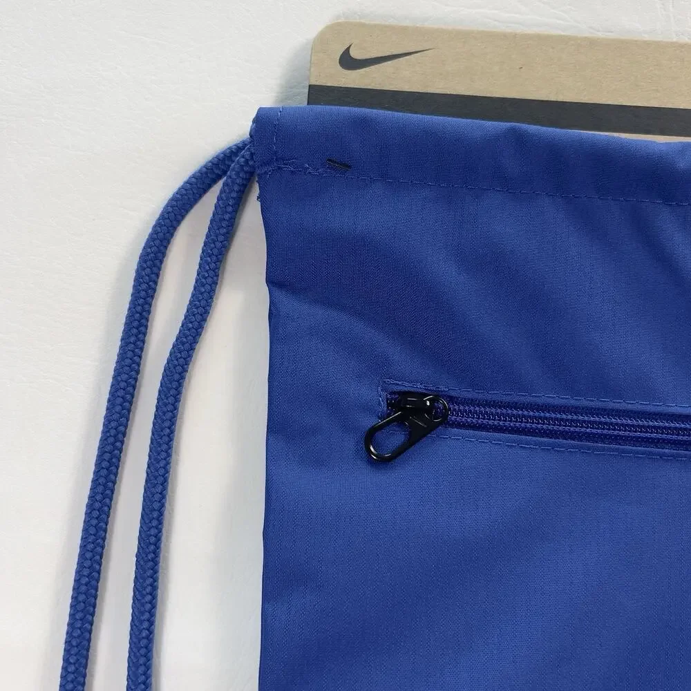 Nike Brasilia‎ Drawstring Backpack Bag Training Gym Sports Walk Sack Blue Black